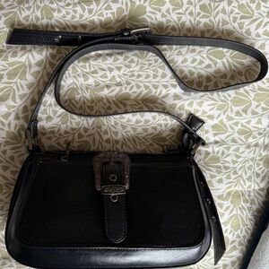 Black Leather Shoulder Bag